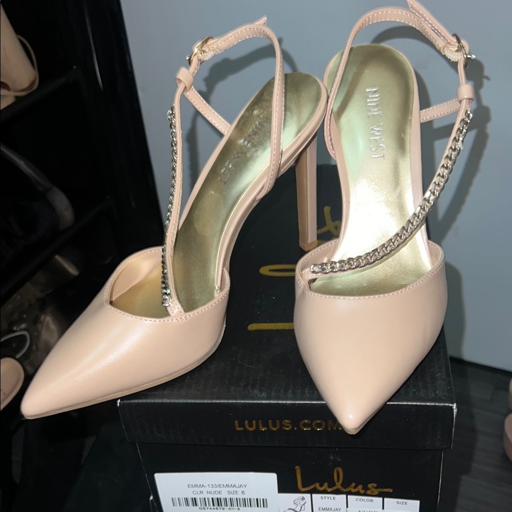 Nine West nude Pointed Toe Stiletto Heels